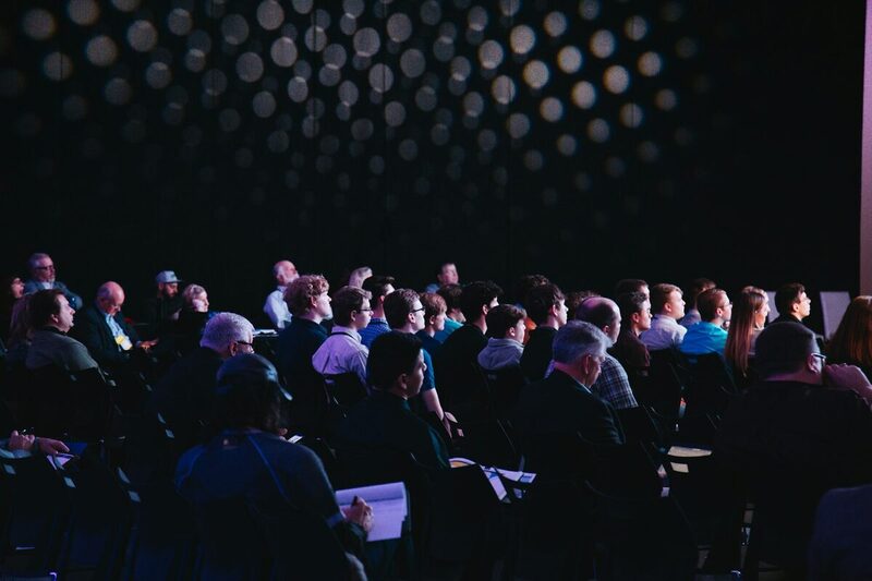 A full audience at a Miami brand activation event produced by Orange Blossom Social